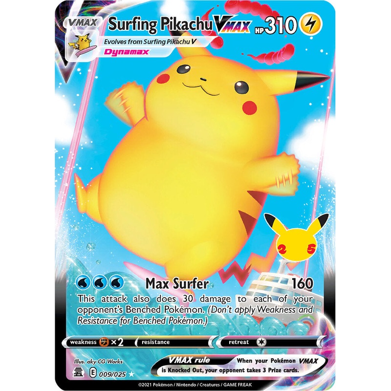 Surfing Pikachu VMAX (009/025) [Celebrations: 25th Anniversary]