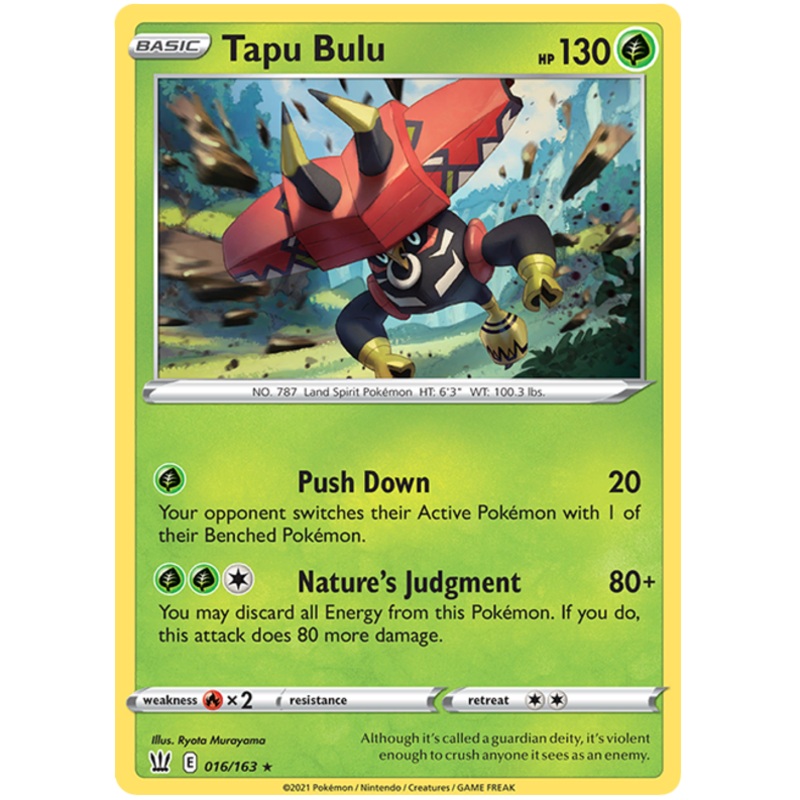 Tapu Bulu (016/163) (Theme Deck Exclusive) [Sword & Shield: Battle Styles]
