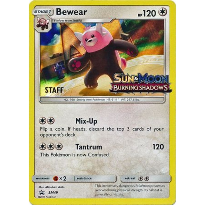 Bewear (SM49) (Staff Prerelease Promo) [Sun & Moon: Black Star Promos]