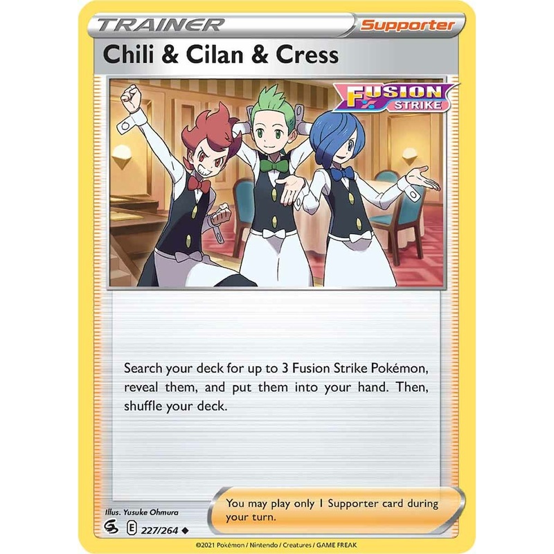 Chili & Cilan & Cress (227/264) [Sword & Shield: Fusion Strike]