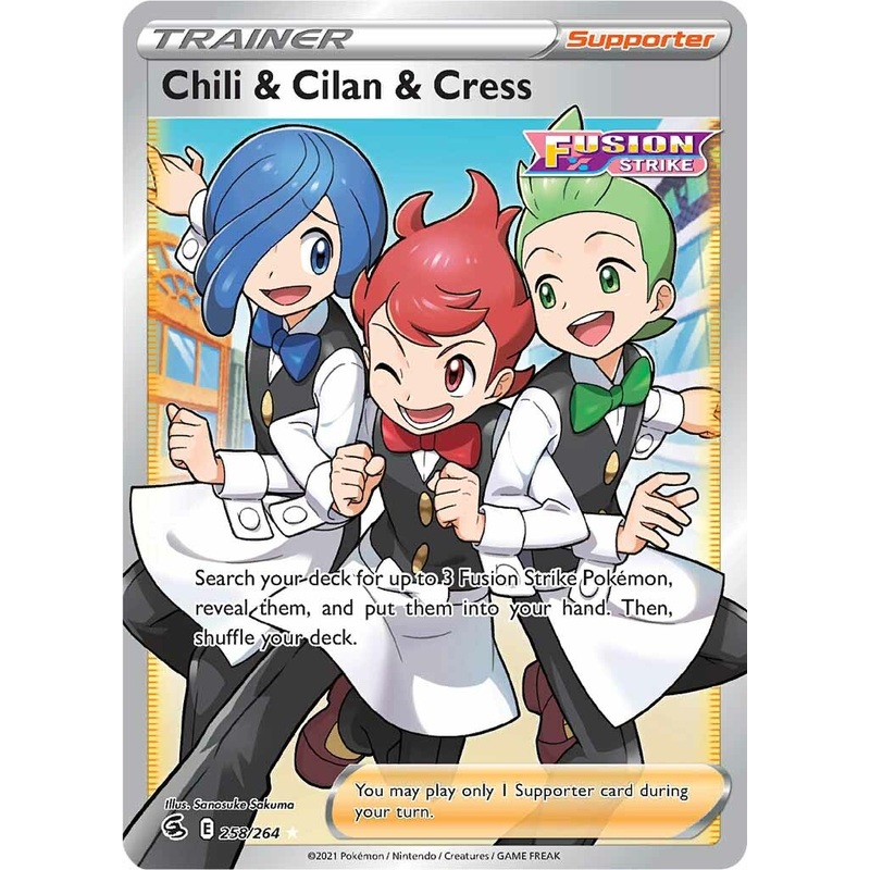 Chili & Cilan & Cress (258/264) [Sword & Shield: Fusion Strike]