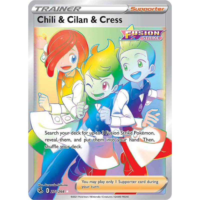 Chili & Cilan & Cress (273/264) [Sword & Shield: Fusion Strike]