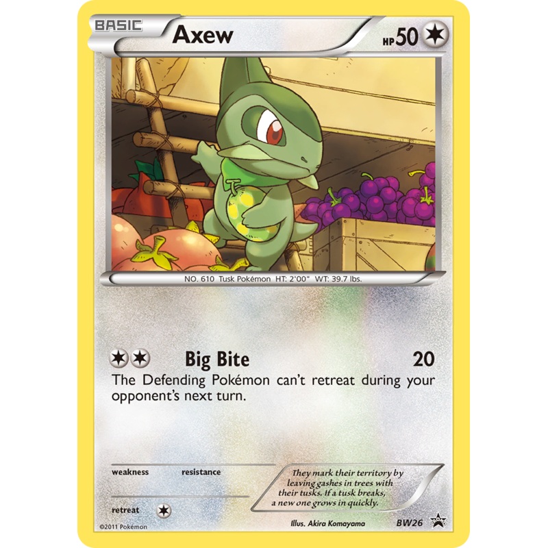 Axew (BW26) [Black & White: Black Star Promos]