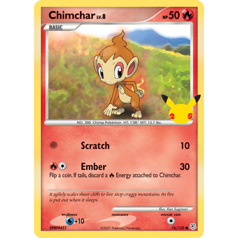 Chimchar (76/130) (Jumbo Card) [First Partner Pack]