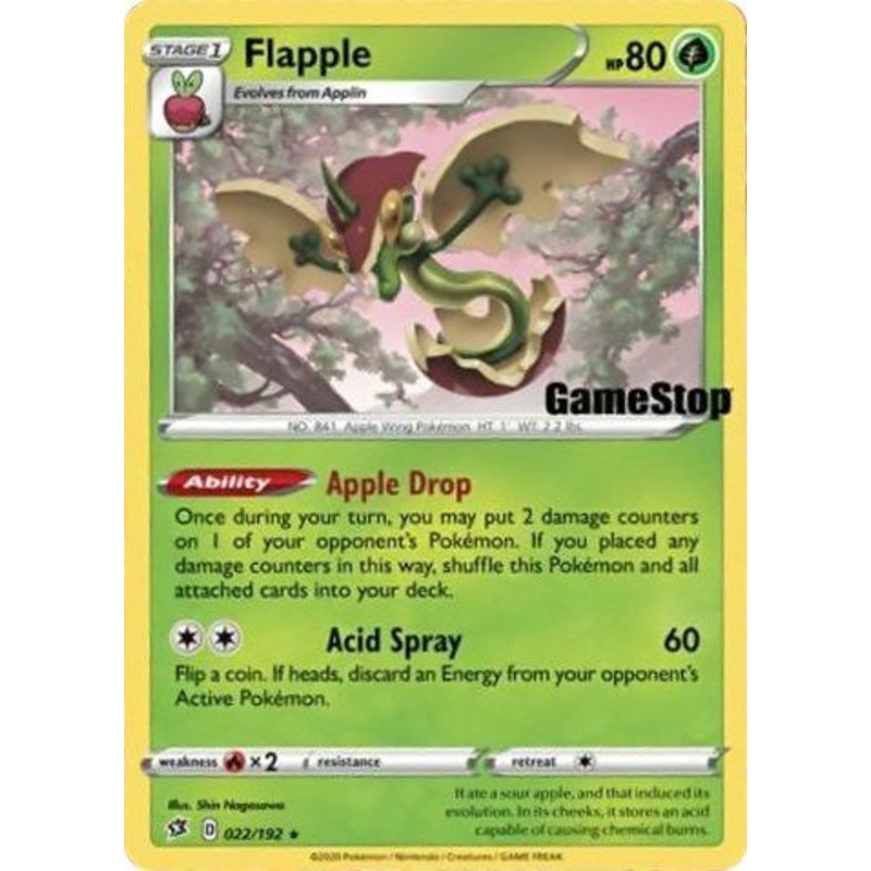 Flapple (022/192) (GameStop Exclusive) [Sword & Shield: Rebel Clash]