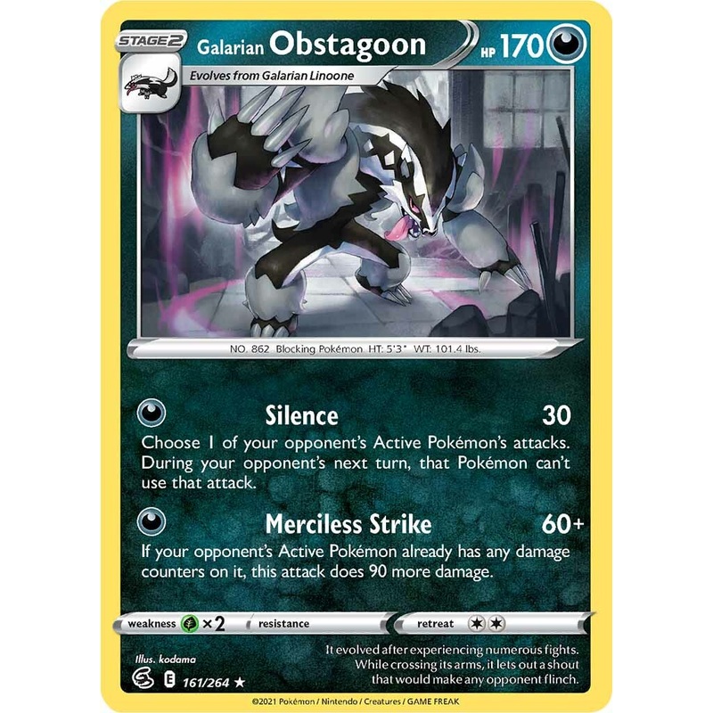 Galarian Obstagoon (161/264) [Sword & Shield: Fusion Strike]