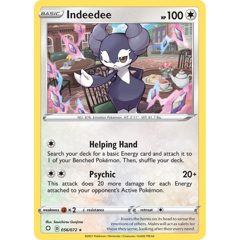 Indeedee (056/072) (Theme Deck Exclusive) [Sword & Shield: Shining Fates]