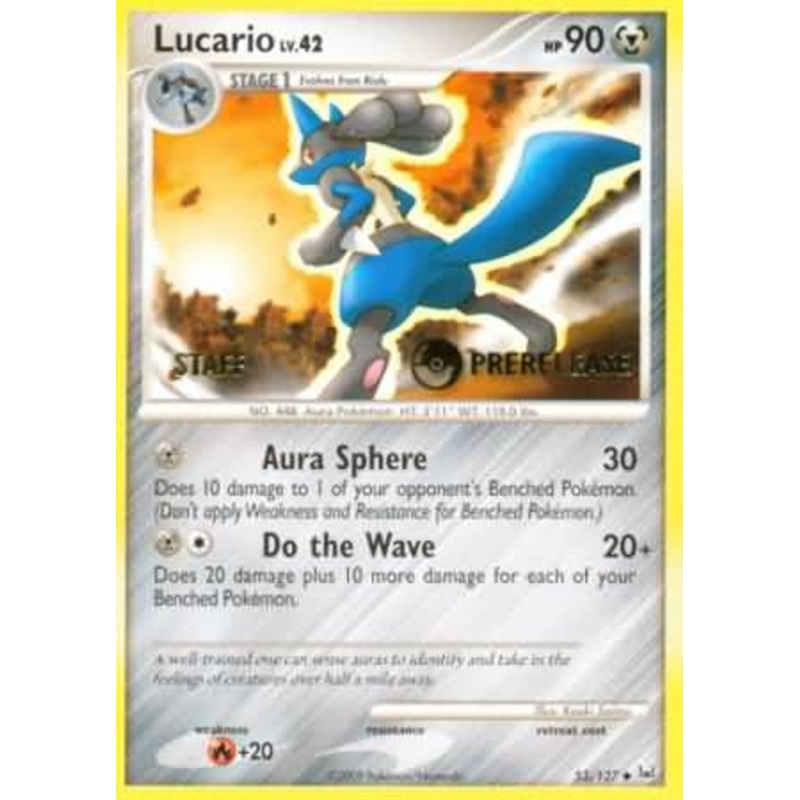 Lucario (53/127) (Staff Prerelease Promo) [Diamond & Pearl: Black Star Promos]