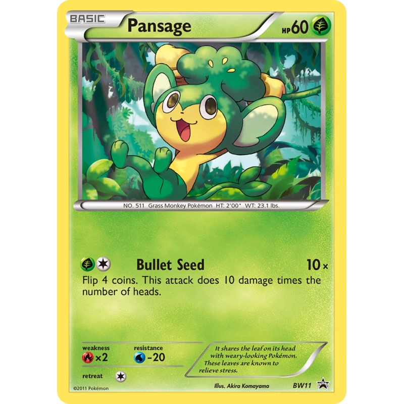 Pansage (BW11) [Black & White: Black Star Promos]