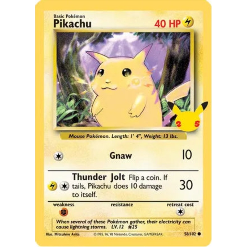 Pikachu (58/102) (25th Anniversary) (Jumbo Card) [Celebrations: 25th Anniversary]