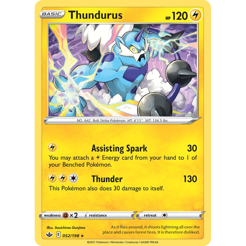 Thundurus (052/198) (Theme Deck Exclusive) [Sword & Shield: Chilling Reign]