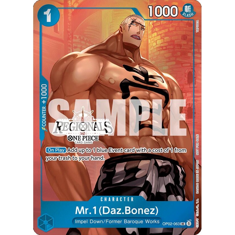 Mr.1 (Daz.Bonez) (Offline Regional 2024 Vol. 3) [One Piece Promotion Cards]