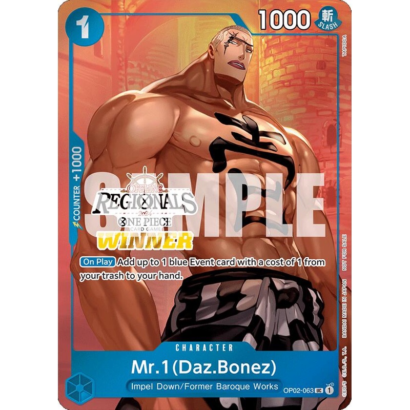 Mr.1 (Daz.Bonez) (Offline Regional 2024 Vol. 3) [Winner] [One Piece Promotion Cards]