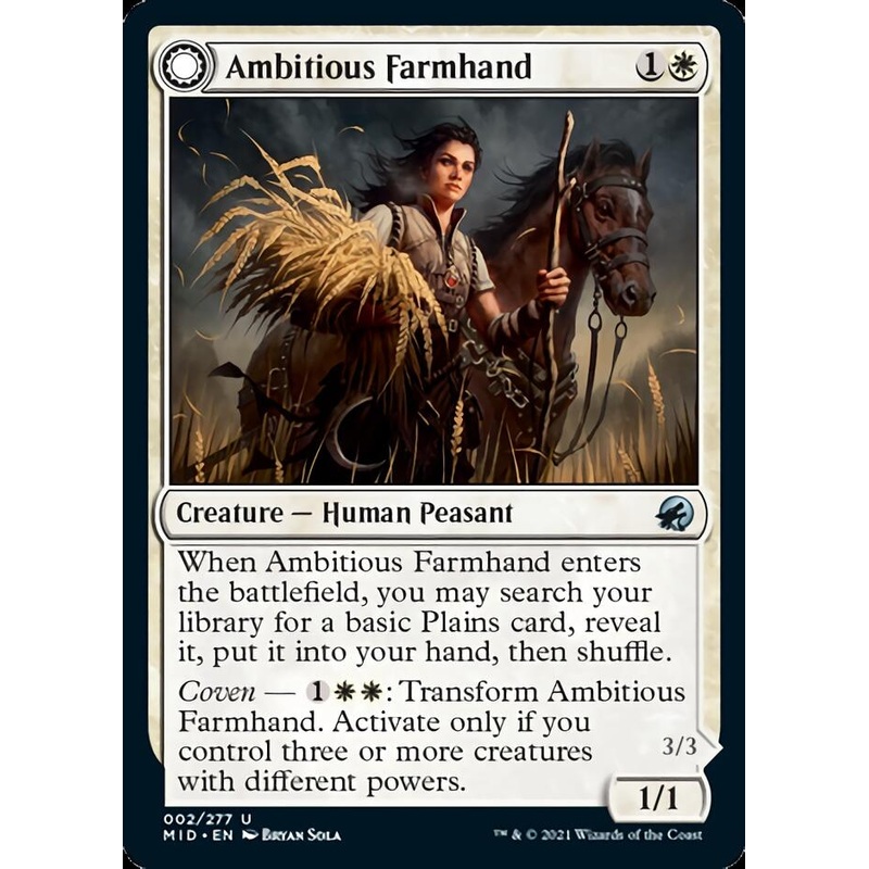 Ambitious Farmhand // Seasoned Cathar [Innistrad: Midnight Hunt]