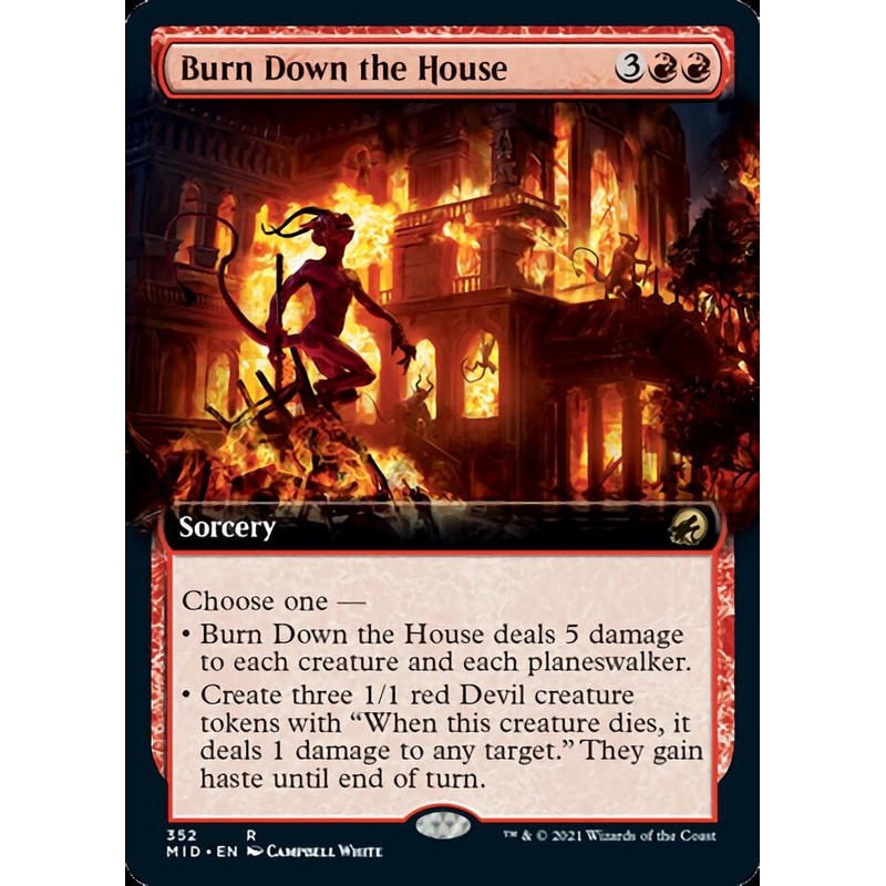 Burn Down the House (Extended Art) [Innistrad: Midnight Hunt]