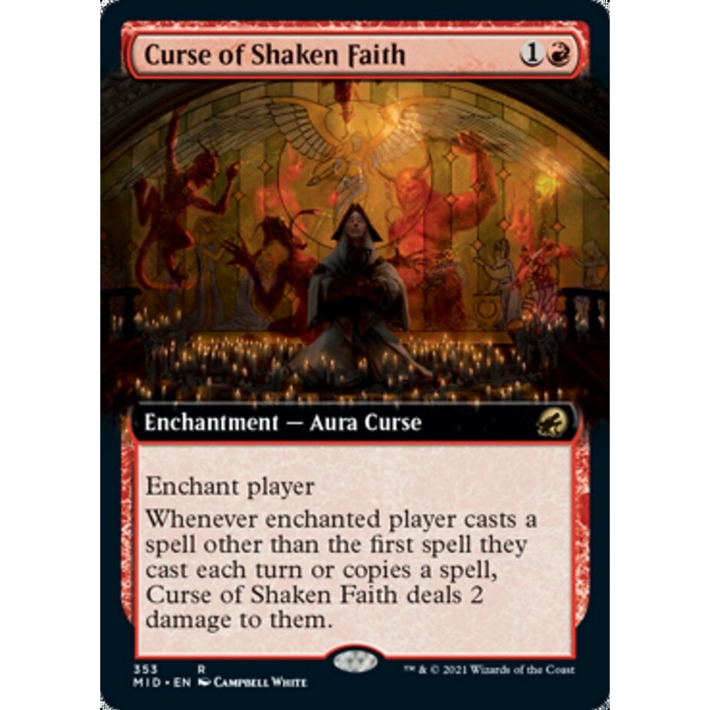 Curse of Shaken Faith (Extended Art) [Innistrad: Midnight Hunt]