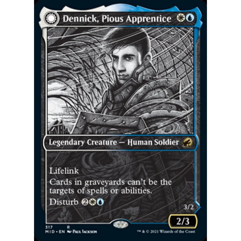 Dennick, Pious Apprentice // Dennick, Pious Apparition (Showcase Eternal Night) [Innistrad: Midnight Hunt]
