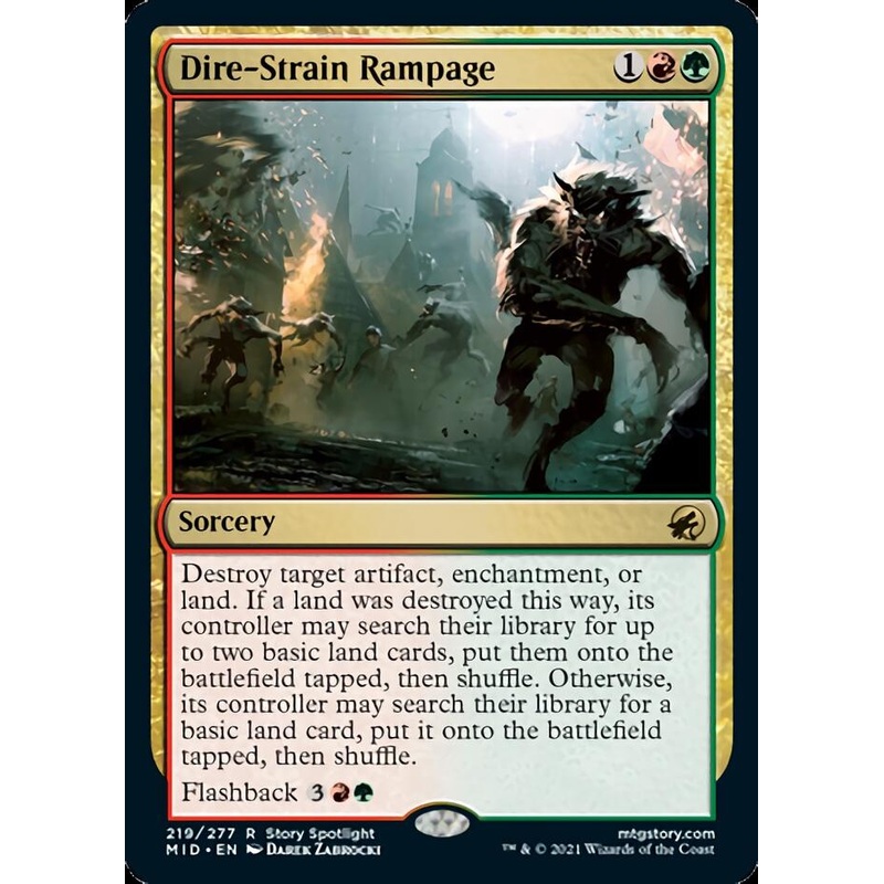 Dire-Strain Rampage [Innistrad: Midnight Hunt]