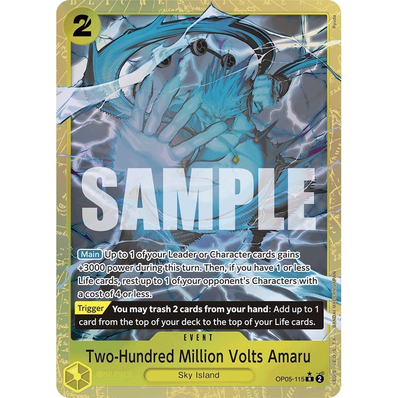 Two-Hundred Million Volts Amaru (Alternate Art) [Premium Booster -The Best-]