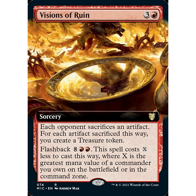 Visions of Ruin (Extended Art) [Innistrad: Midnight Hunt Commander]