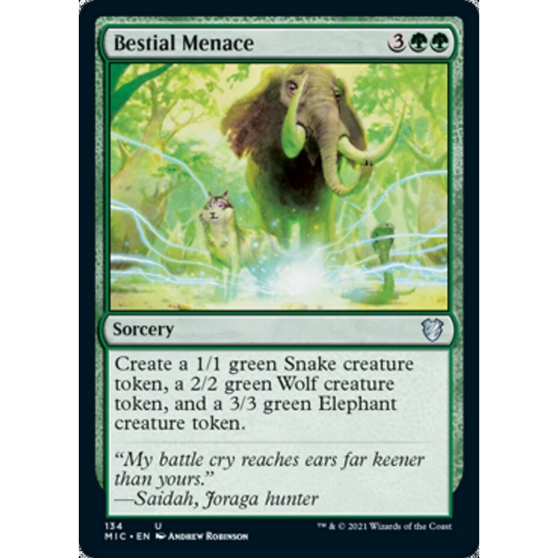 Bestial Menace [Innistrad: Midnight Hunt Commander]