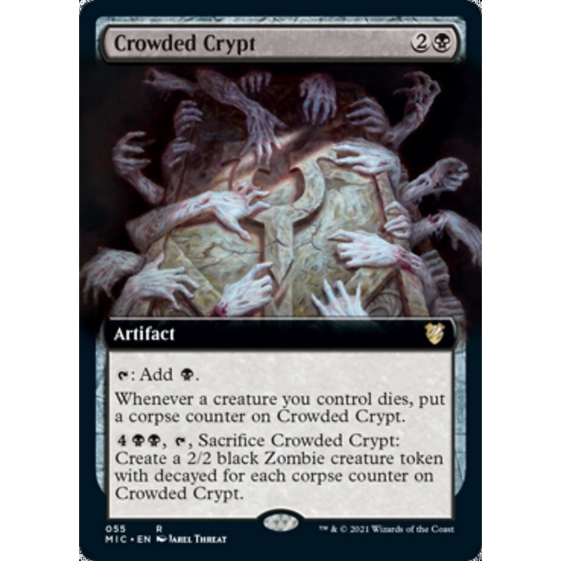 Crowded Crypt (Extended Art) [Innistrad: Midnight Hunt Commander]