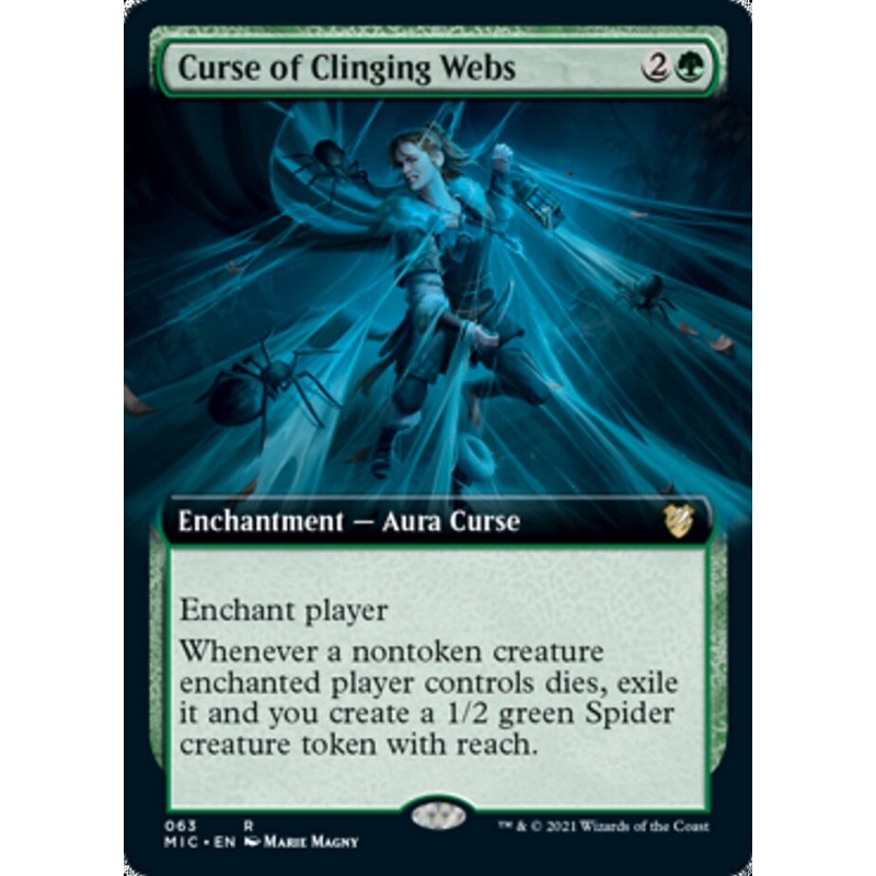 Curse of Clinging Webs (Extended Art) [Innistrad: Midnight Hunt Commander]