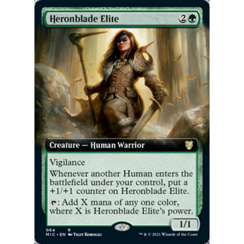 Heronblade Elite (Extended Art) [Innistrad: Midnight Hunt Commander]