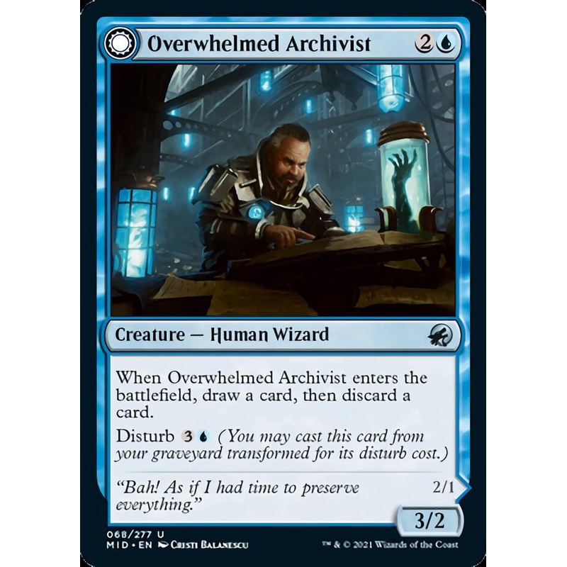 Overwhelmed Archivist // Archive Haunt [Innistrad: Midnight Hunt]