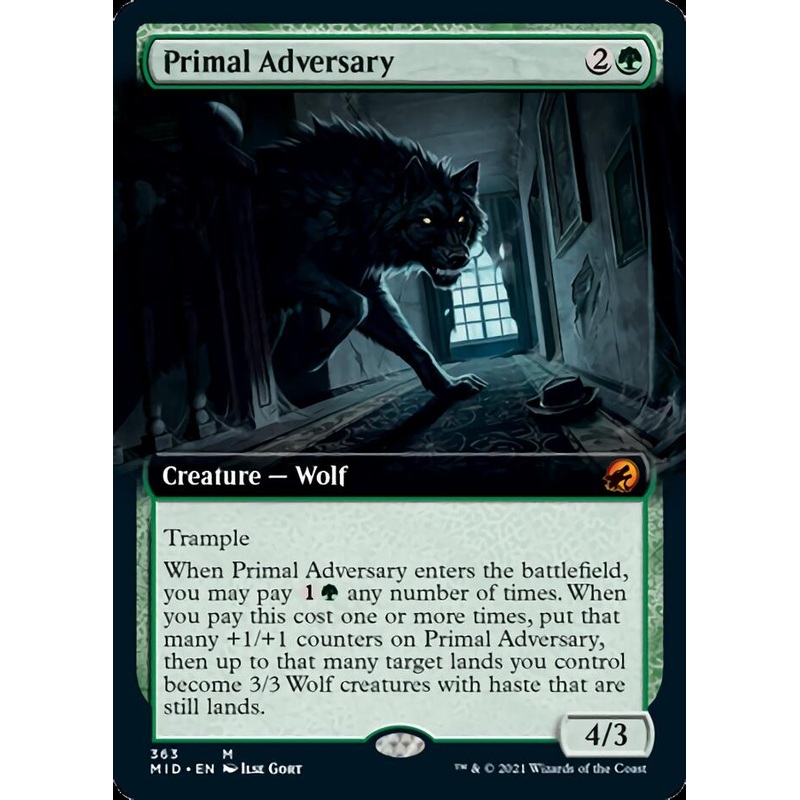 Primal Adversary (Extended Art) [Innistrad: Midnight Hunt]