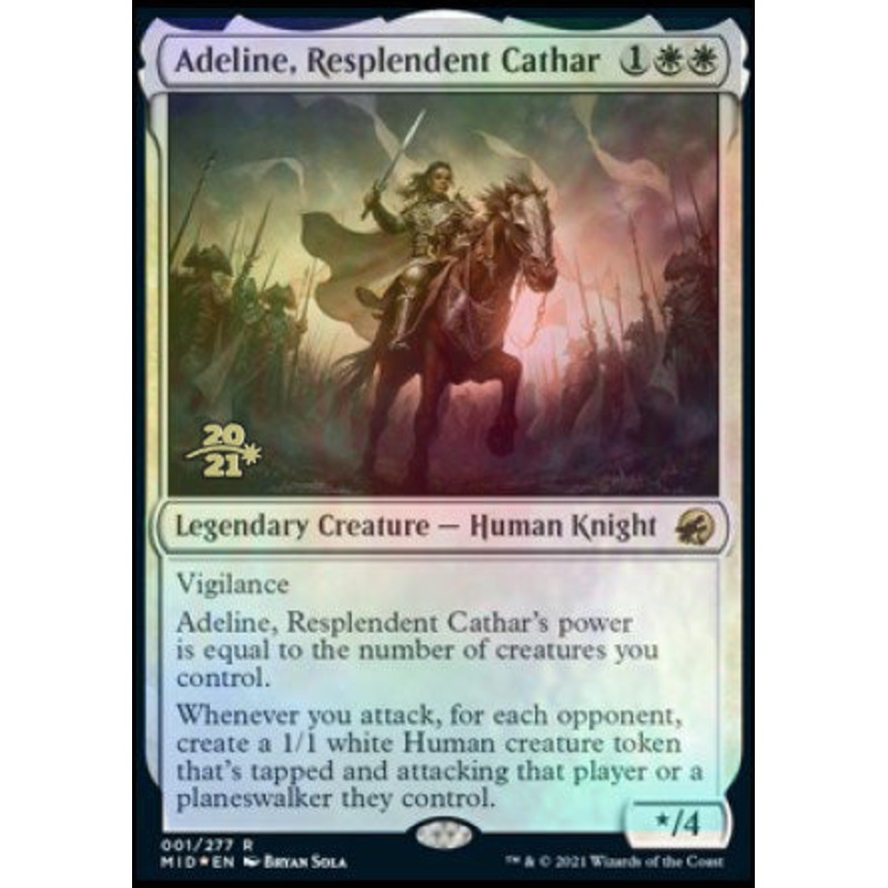 Adeline, Resplendent Cathar [Innistrad: Midnight Hunt Prerelease Promos]
