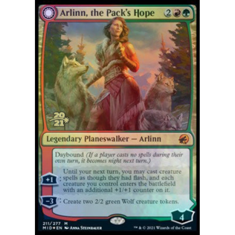 Arlinn, the Pack's Hope // Arlinn, the Moon's Fury [Innistrad: Midnight Hunt Prerelease Promos]