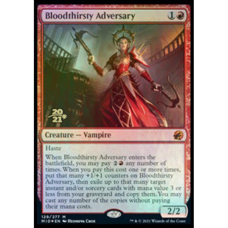 Bloodthirsty Adversary [Innistrad: Midnight Hunt Prerelease Promos]