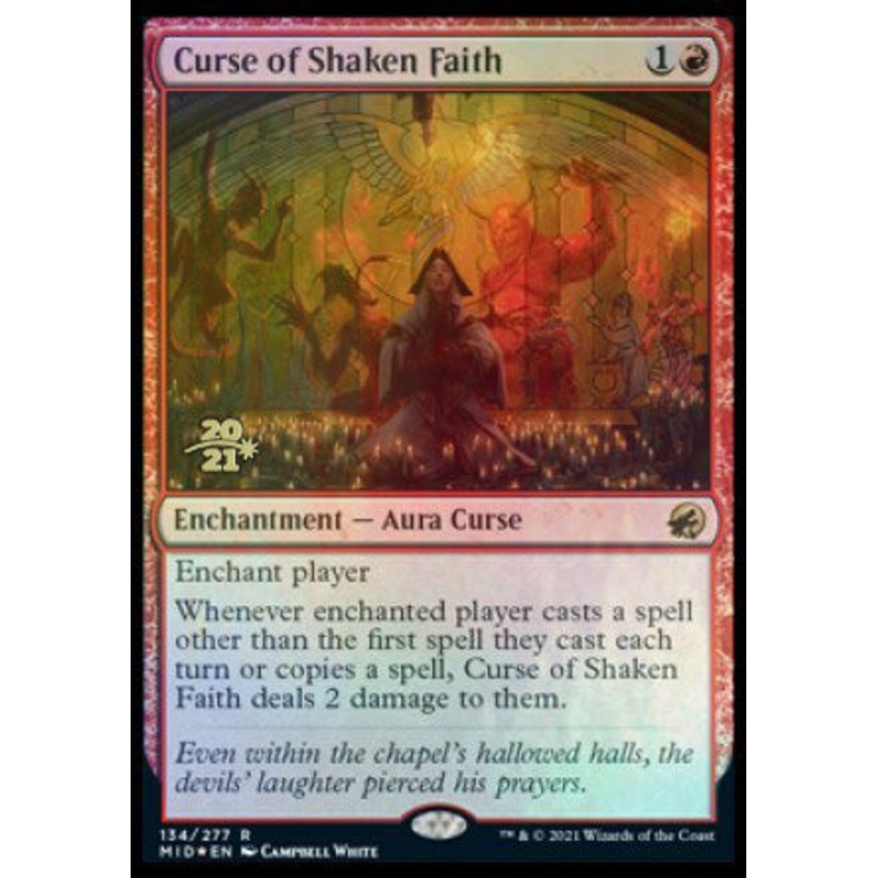 Curse of Shaken Faith [Innistrad: Midnight Hunt Prerelease Promos]