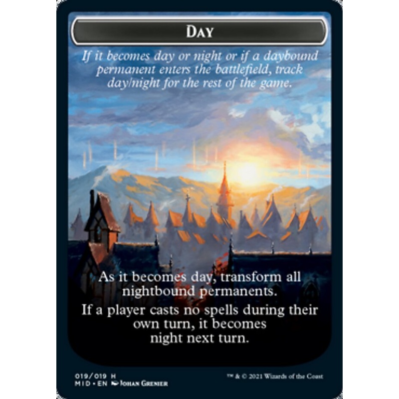 Day // Night Double-Sided Token [Innistrad: Midnight Hunt Tokens]