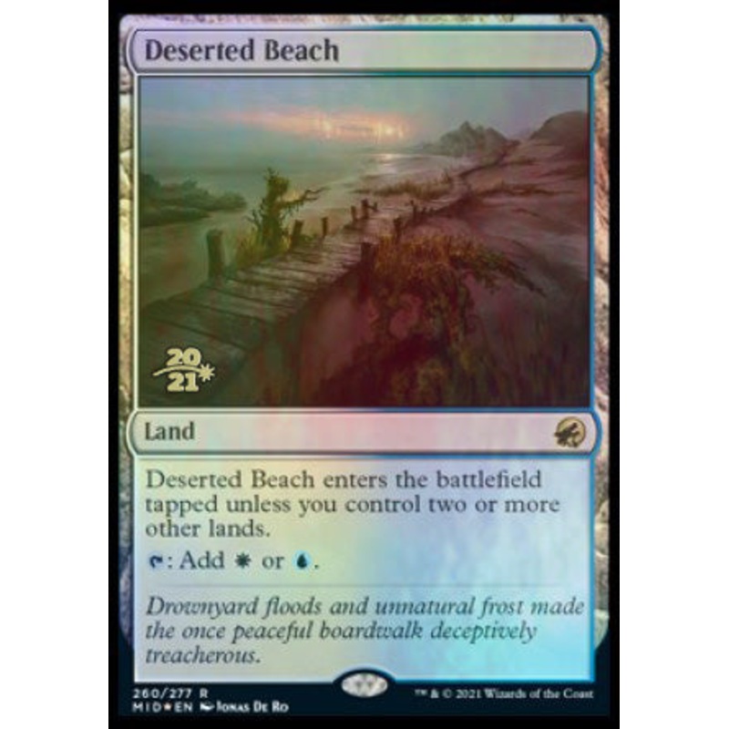 Deserted Beach [Innistrad: Midnight Hunt Prerelease Promos]