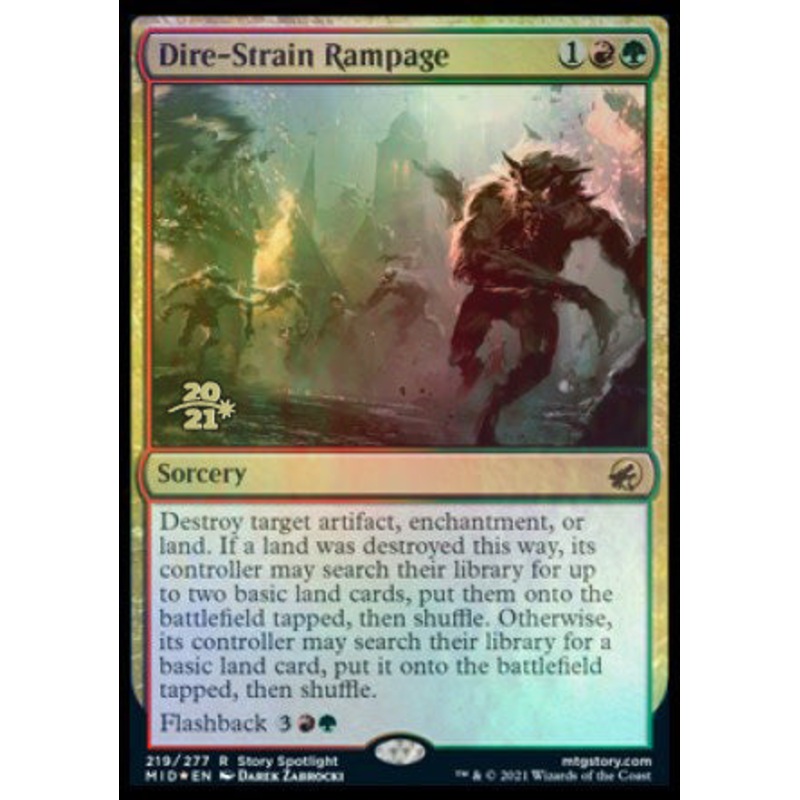 Dire-Strain Rampage [Innistrad: Midnight Hunt Prerelease Promos]
