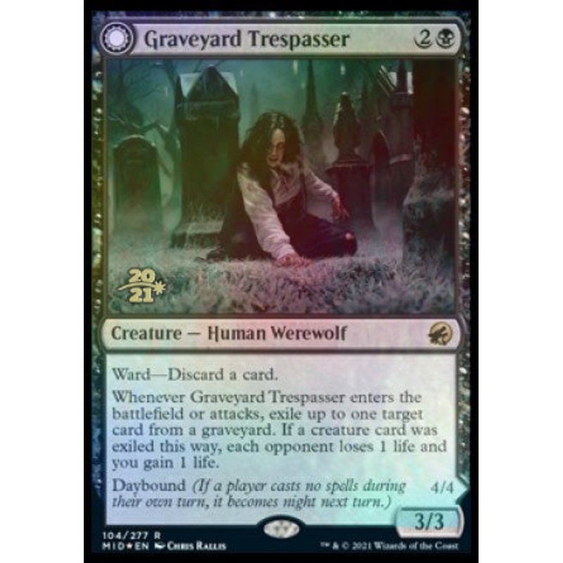 Graveyard Trespasser // Graveyard Glutton [Innistrad: Midnight Hunt Prerelease Promos]