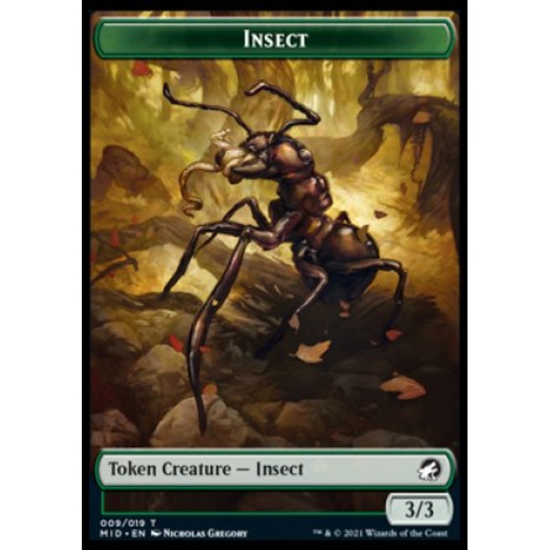 Insect Token [Innistrad: Midnight Hunt Tokens]