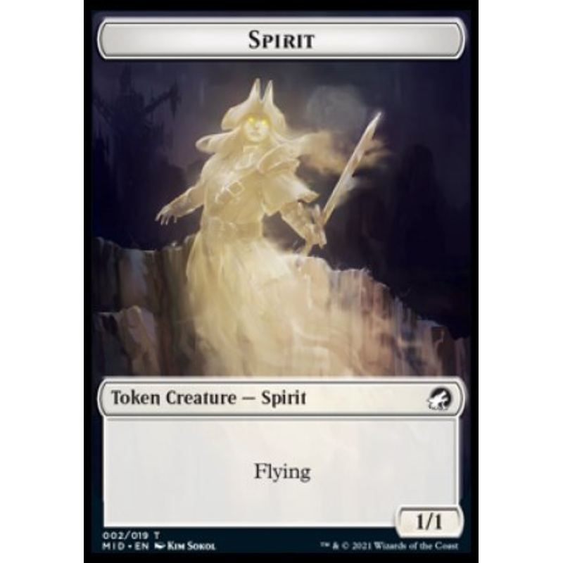 Spirit Token [Innistrad: Midnight Hunt Tokens]
