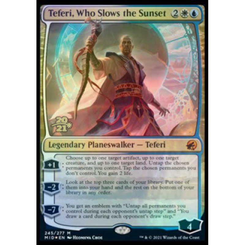 Teferi, Who Slows the Sunset [Innistrad: Midnight Hunt Prerelease Promos]
