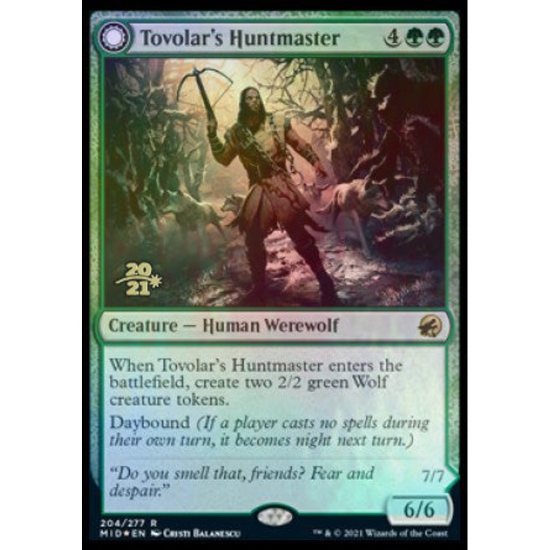 Tovolar's Huntmaster // Tovolar's Packleader [Innistrad: Midnight Hunt Prerelease Promos]
