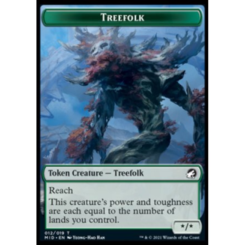 Treefolk Token [Innistrad: Midnight Hunt Tokens]