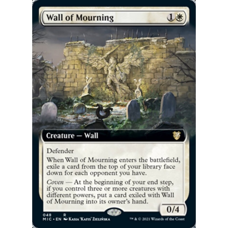 Wall of Mourning (Extended Art) [Innistrad: Midnight Hunt Commander]
