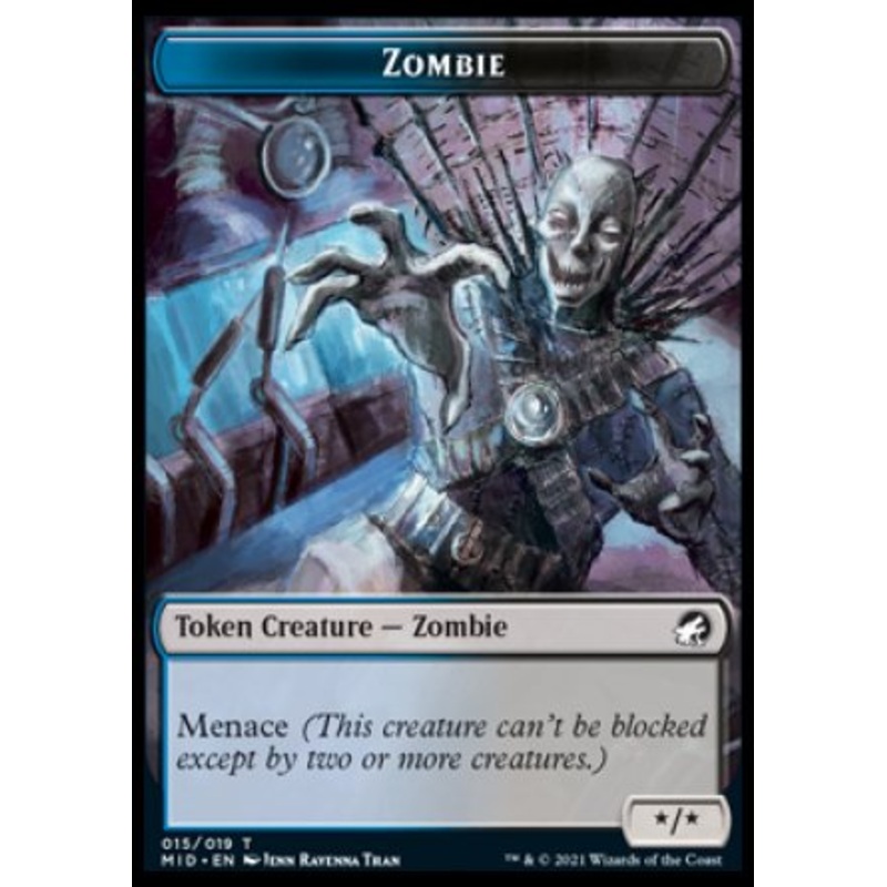 Zombie Token (015) [Innistrad: Midnight Hunt Tokens]