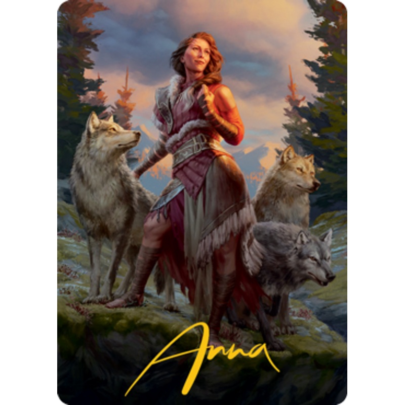 Arlinn, the Pack's Hope 1 Art Card (Gold-Stamped Signature) [Innistrad: Midnight Hunt Art Series]