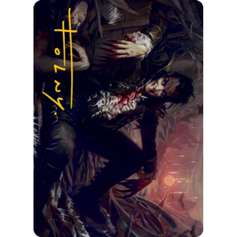 Arrogant Outlaw Art Card (Gold-Stamped Signature) [Innistrad: Midnight Hunt Art Series]