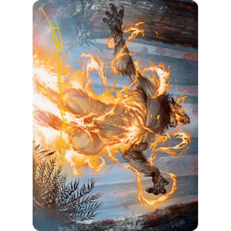 Burn the Accursed Art Card (Gold-Stamped Signature) [Innistrad: Midnight Hunt Art Series]