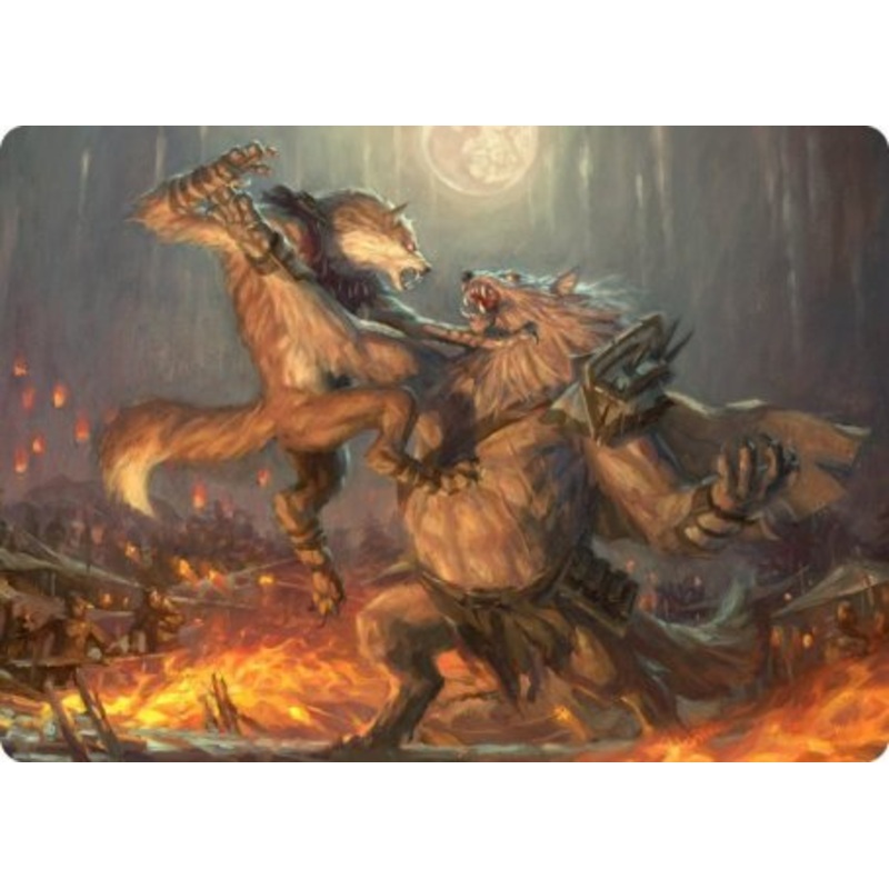 Duel for Dominance Art Card [Innistrad: Midnight Hunt Art Series]