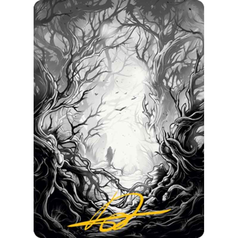 Forest 1 Art Card (Gold-Stamped Signature) [Innistrad: Midnight Hunt Art Series]